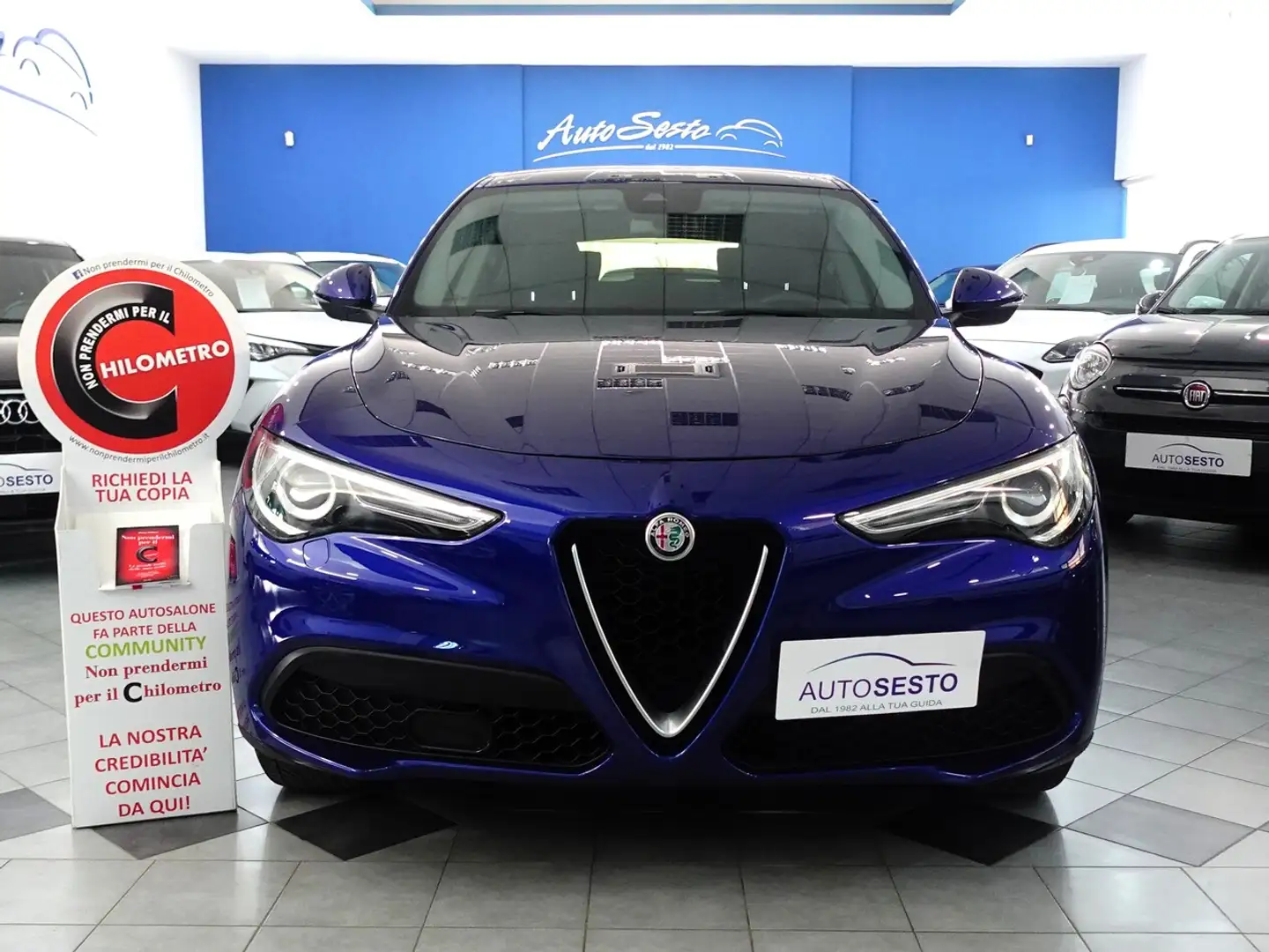 Alfa Romeo Stelvio 2.2 MJT 160 CV AT8 RW BUSINESS Blauw - 1
