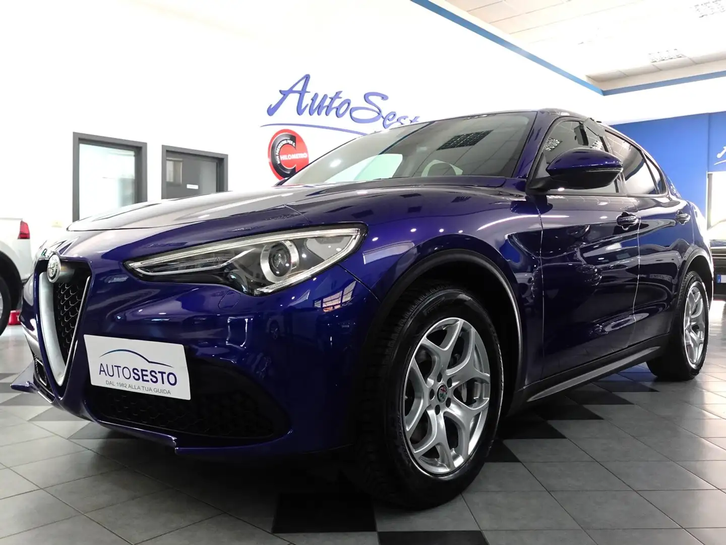 Alfa Romeo Stelvio 2.2 MJT 160 CV AT8 RW BUSINESS Blauw - 2