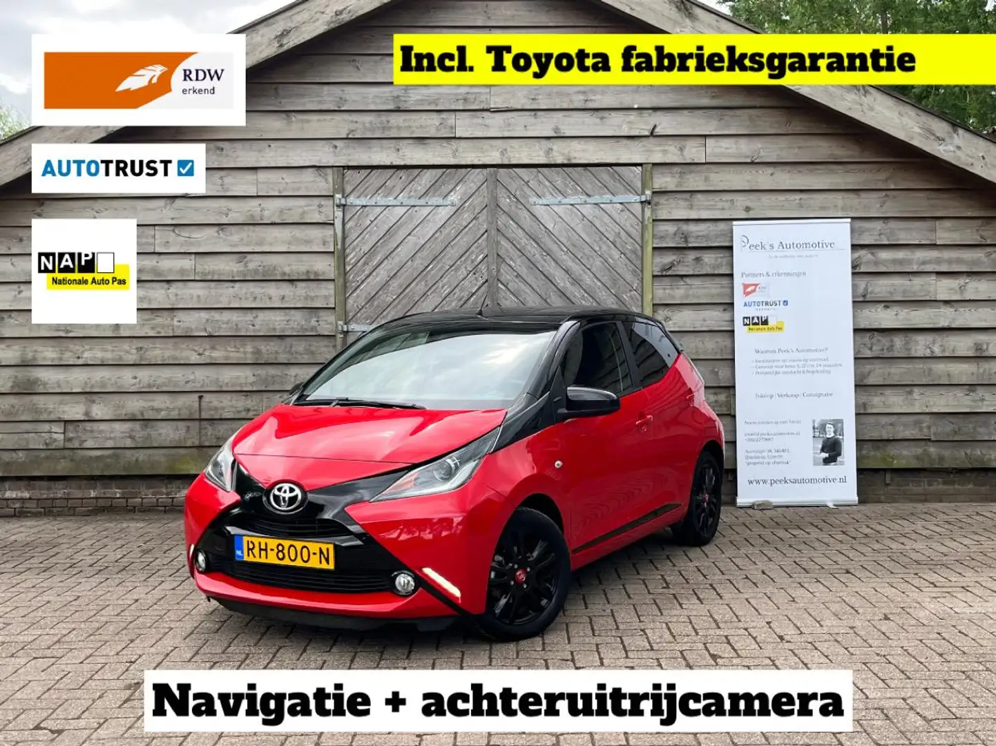 Toyota Aygo 1.0 VVT-i x-cite | Airco | Navi | Bi-Tone | 1e Eig Red - 1