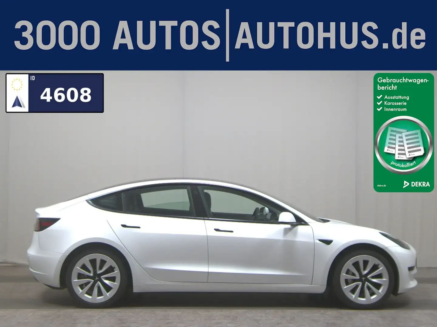 Tesla Model 3 Navi LED Leder Shz AHK RFK PDC Weiß - 1