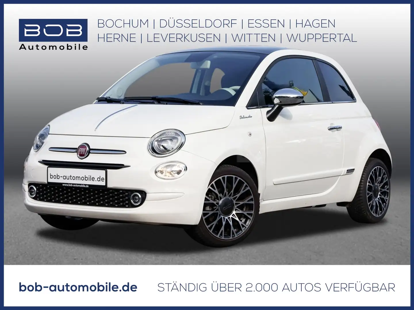Fiat 500 1.0 Hybrid Dolcevita Navi Weiß - 1