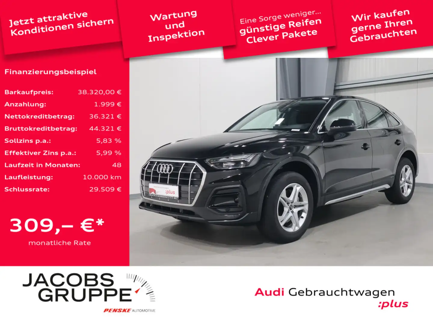 Audi Q5 Sportback 40 TDI quattro advanced VC*LED*PDC * Schwarz - 1
