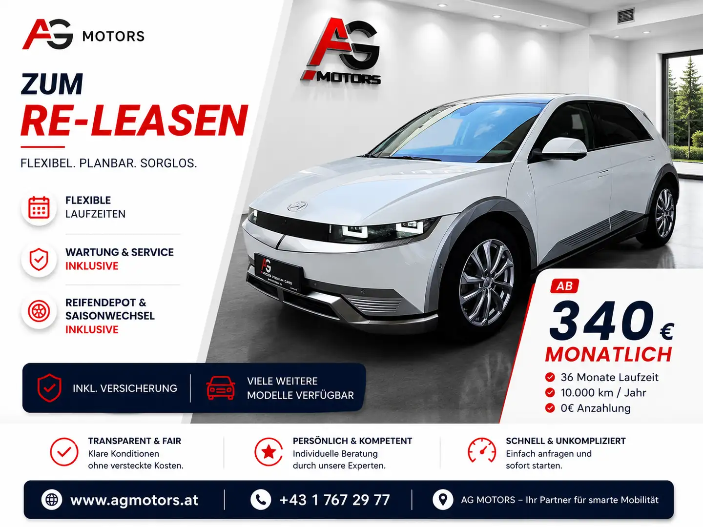 Hyundai IONIQ 5 Elektro 73kWh Top Line Long Range AWD Aut. Weiß - 1