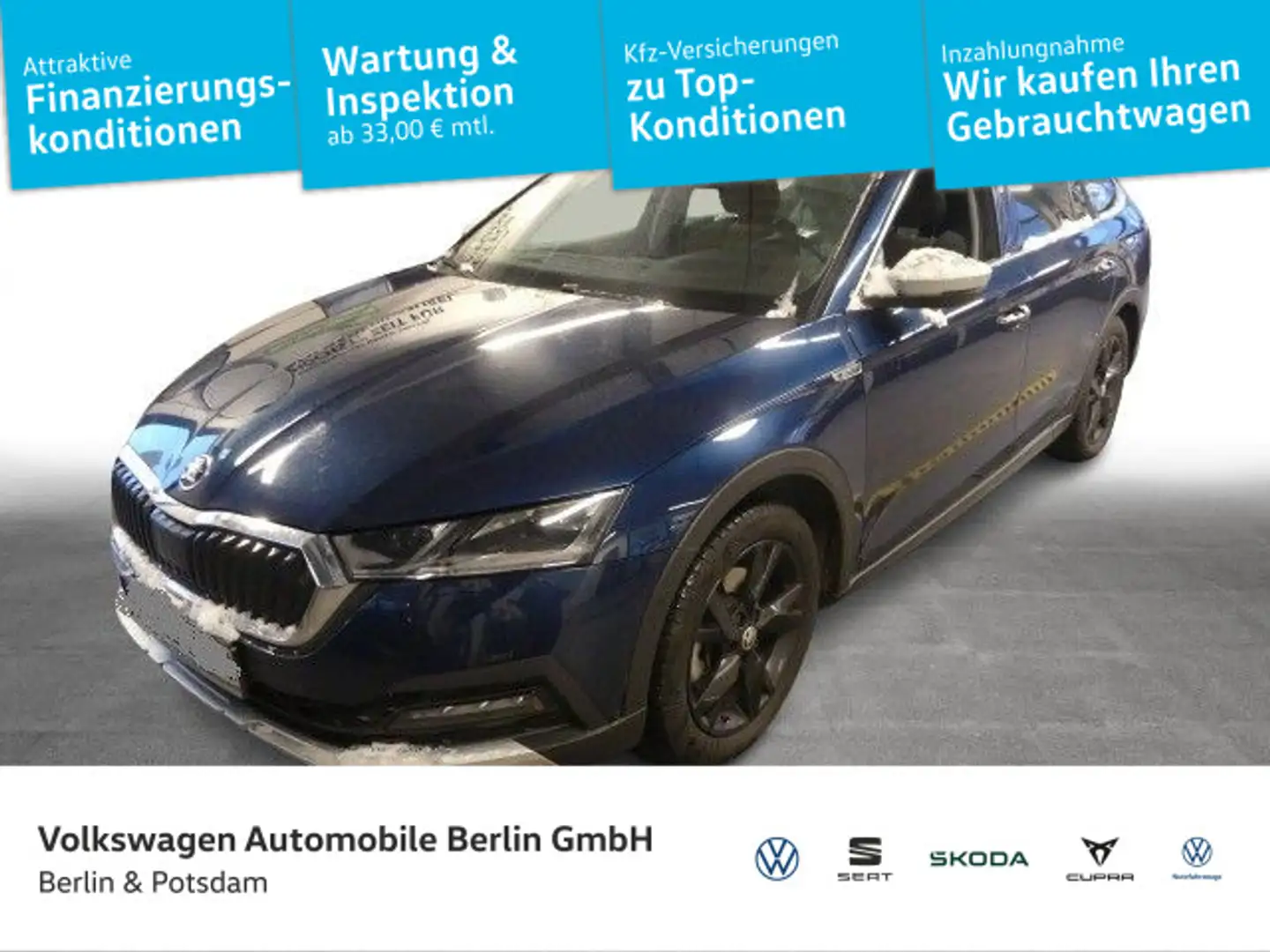 Skoda Octavia Combi 2.0TDI DSG Scout 4x4 STHZG P-DACH Blau - 1