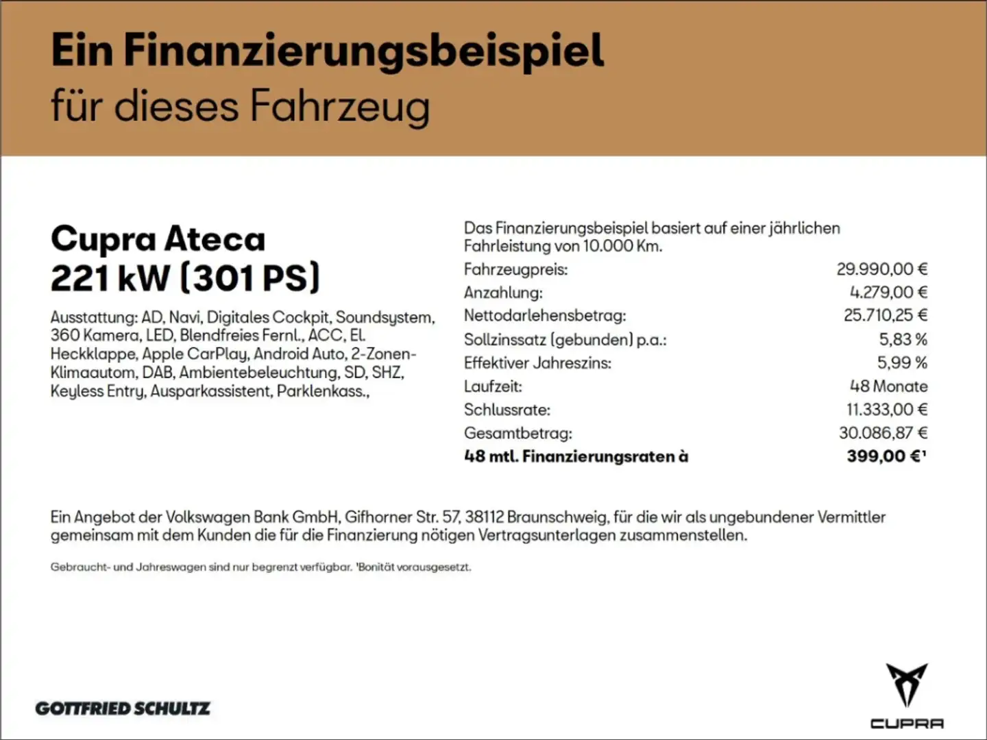 CUPRA Ateca 2.0 TSI DSG 4Drive Navigation Sitzheizung Scheinwe Schwarz - 2