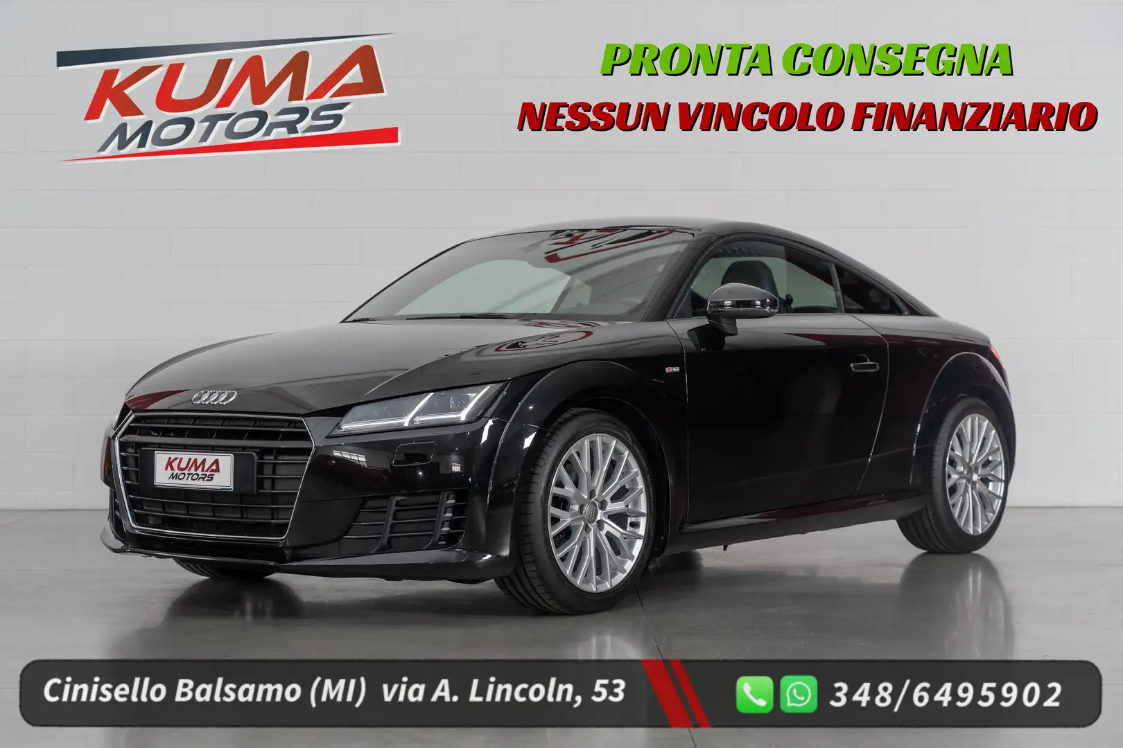 Audi TT 1.8 TFSI S line 180cv coupé unico proprietario Zwart - 1