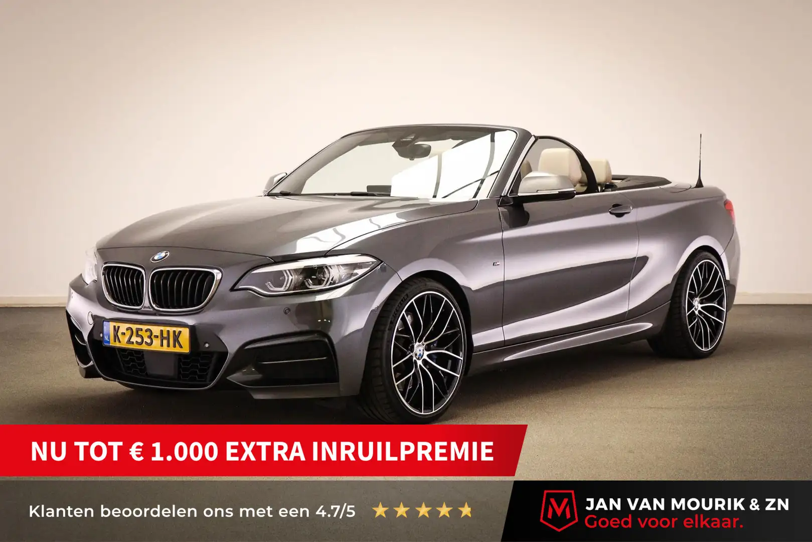 BMW 240 2-serie Cabrio M240i xDrive M-Sport High Executive siva - 1