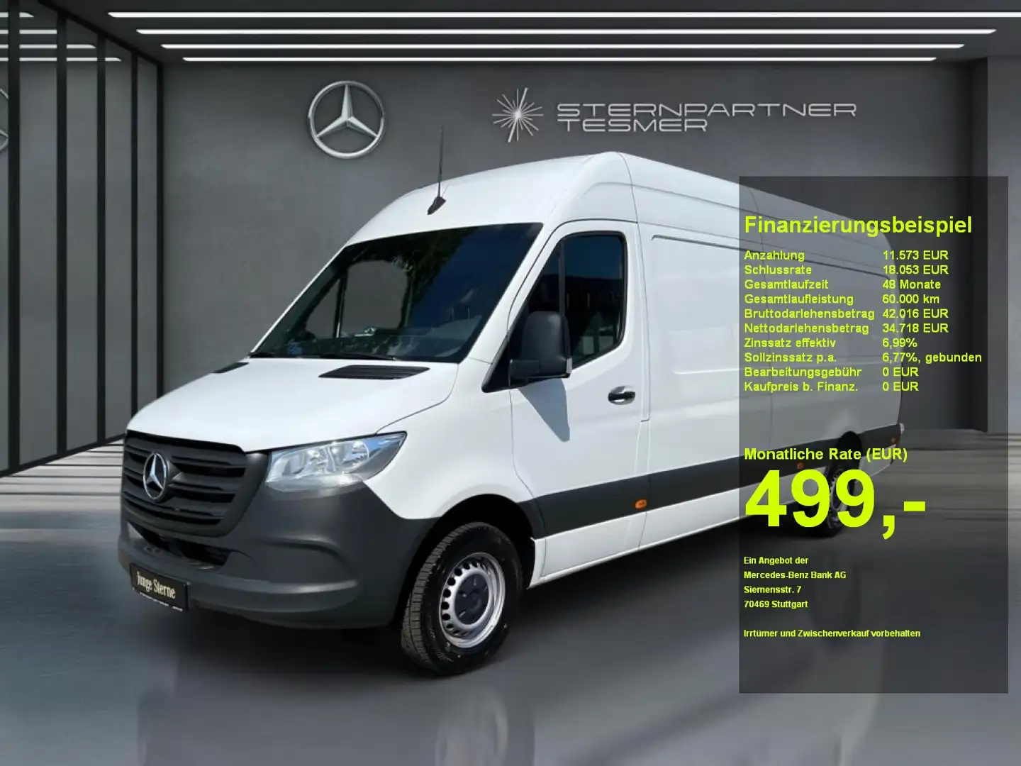 Mercedes-Benz Sprinter 317 CDI Kasten L3H2  9G Klima+AHK3,5to Wit - 1