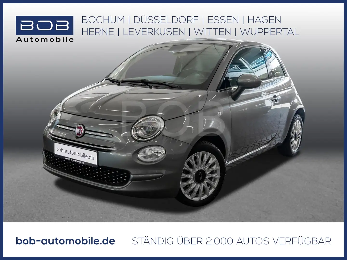 Fiat 500 1.2 8V Lounge Klima+AppleCarPlay+Allwetter Gris - 1