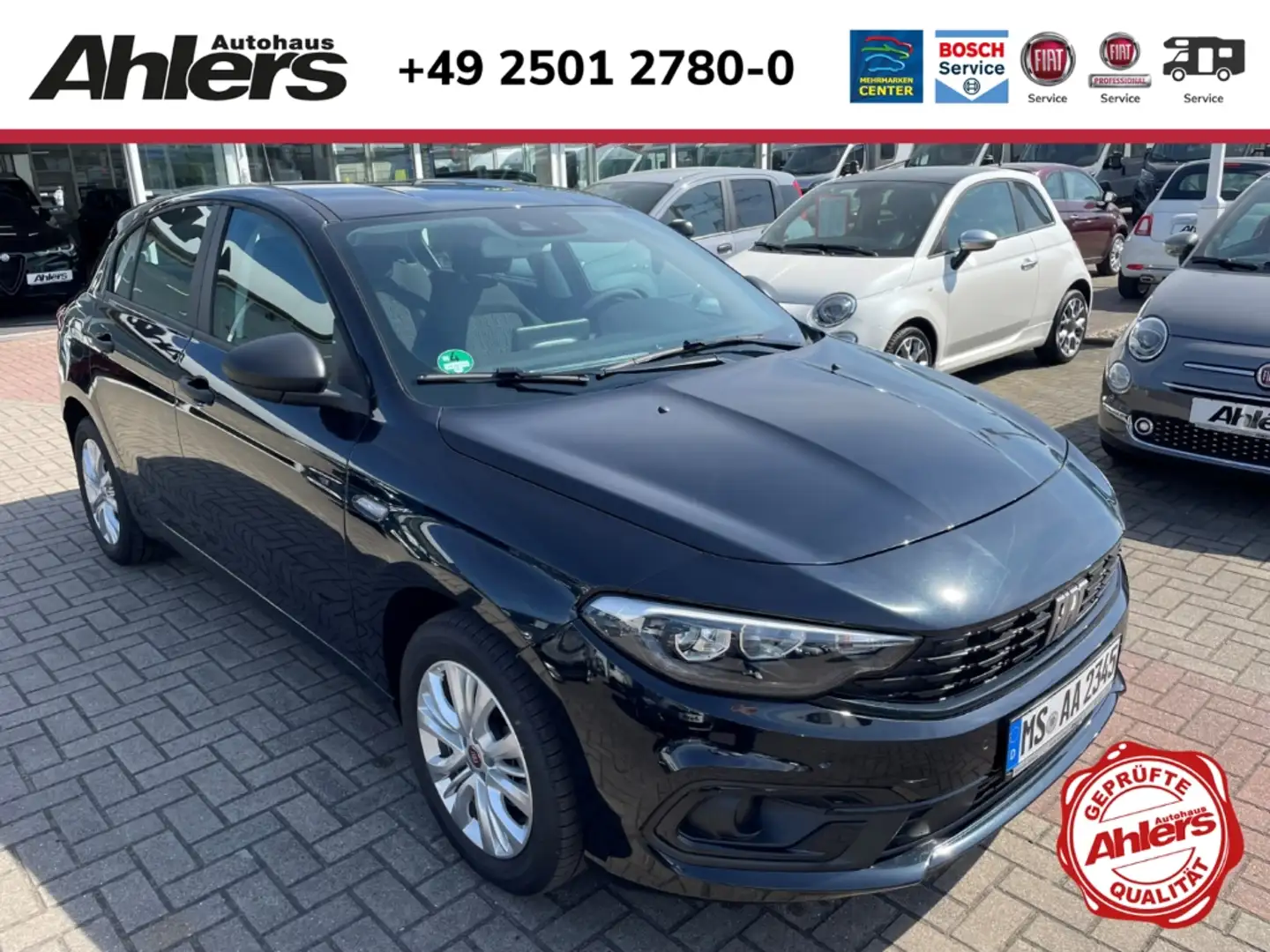 Fiat Tipo Life+AUTOMATIK+ACC+KAMERA+TOTWINKEL+8FACH+CARPLAY+ Schwarz - 1