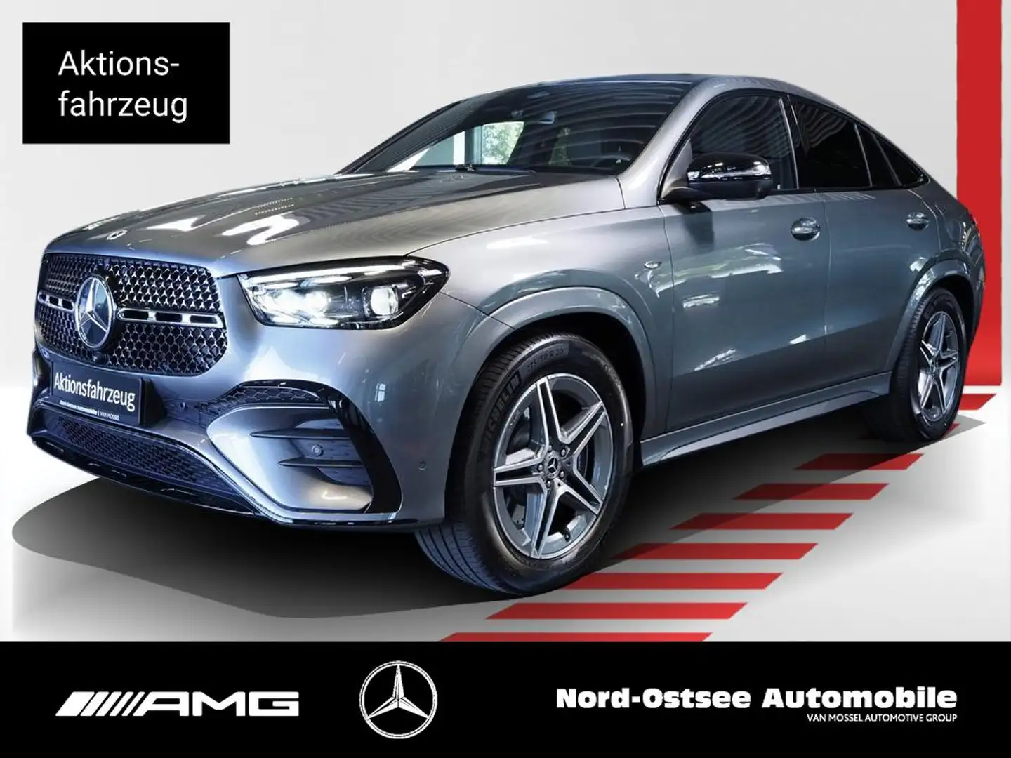 Mercedes-Benz GLE 350 de 4m Coupé  AMG NIGHT PANO AHK DISTRONIC Grijs - 1