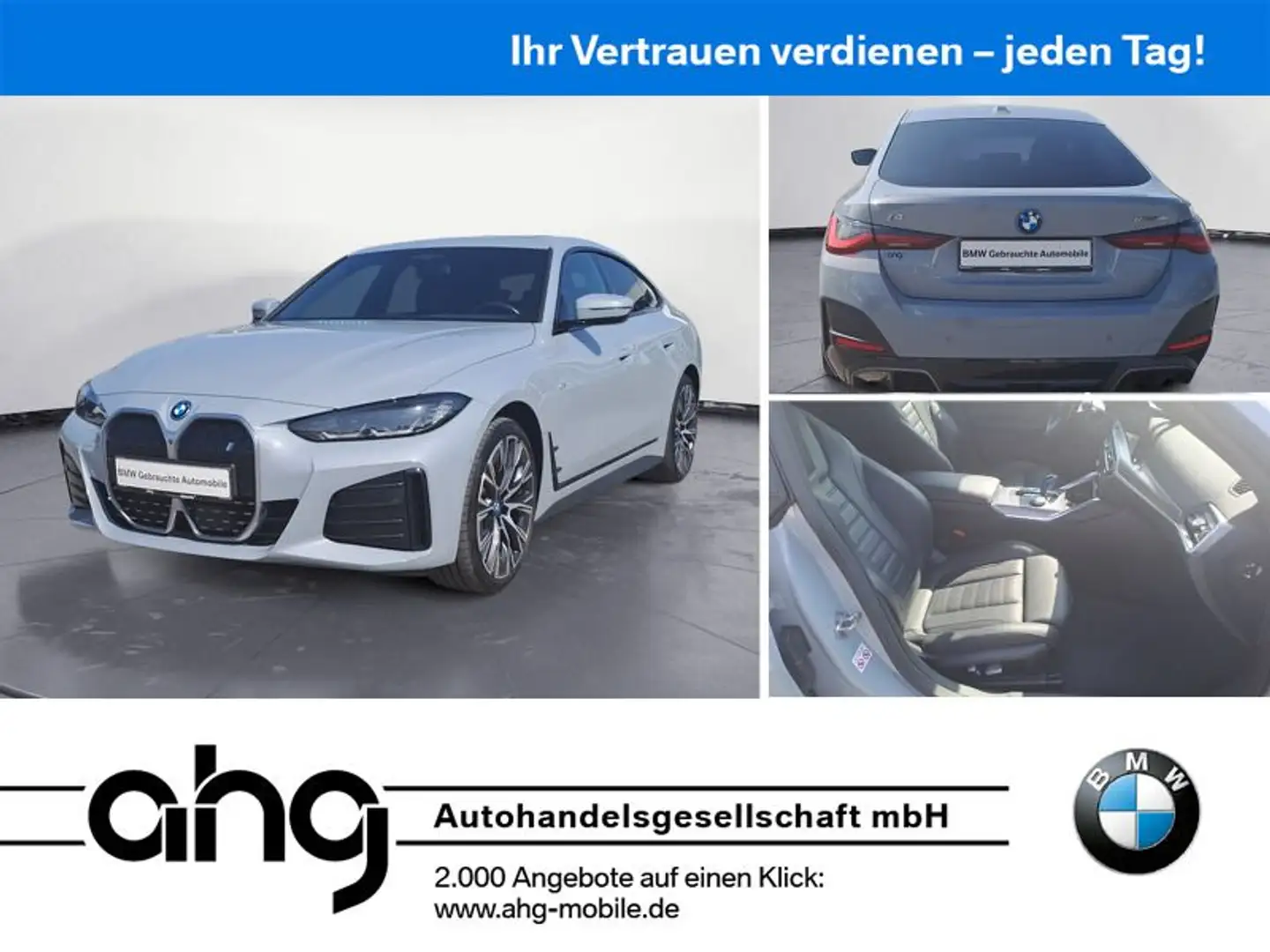 BMW i4 eDrive40 M Sport Harman Kardon Glasdach AHK Grau - 1