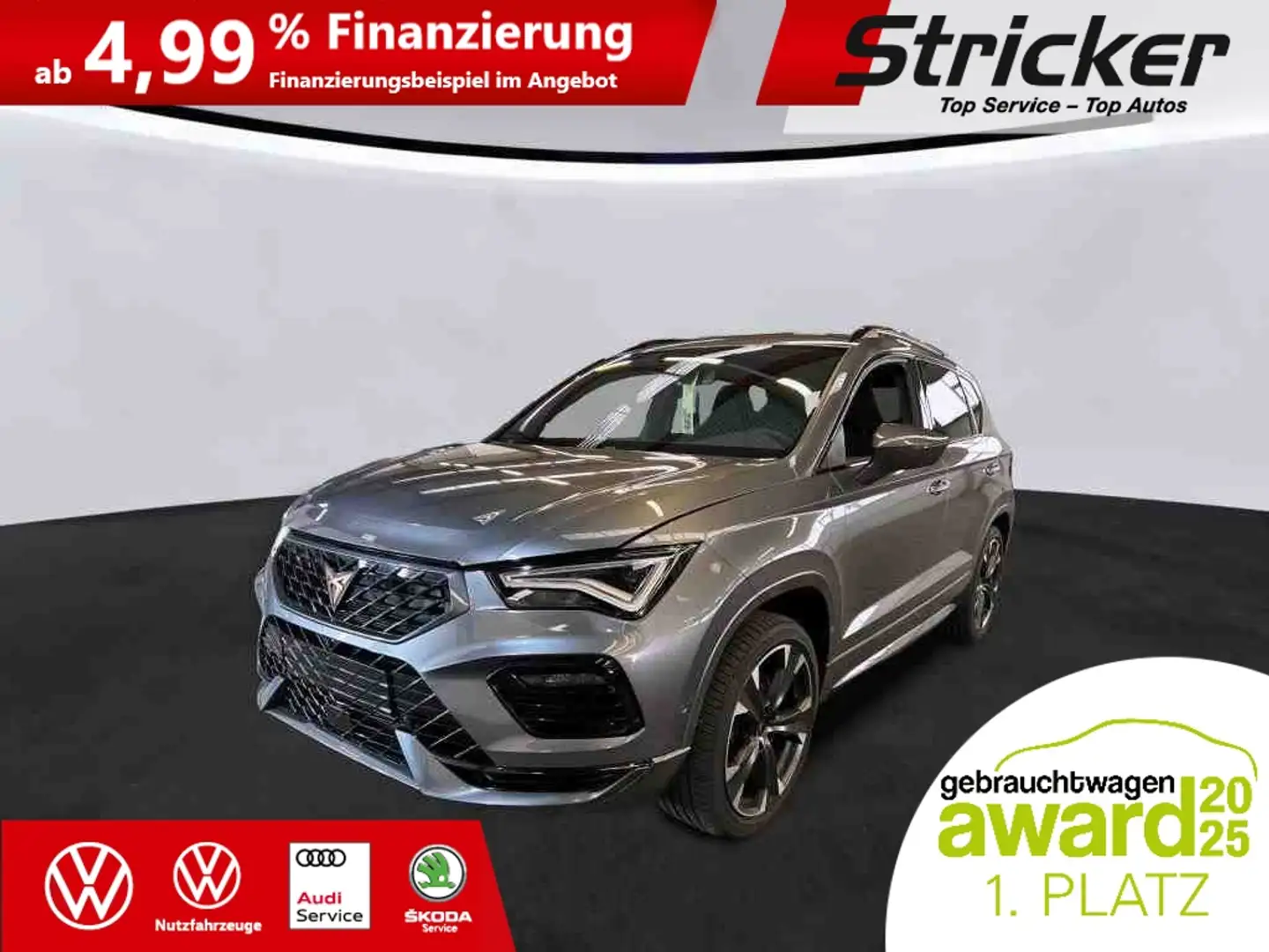 CUPRA Ateca VZ 2.0TSI 299,-ohne Anzahlung Navi ACC Sitzheizun Grau - 2