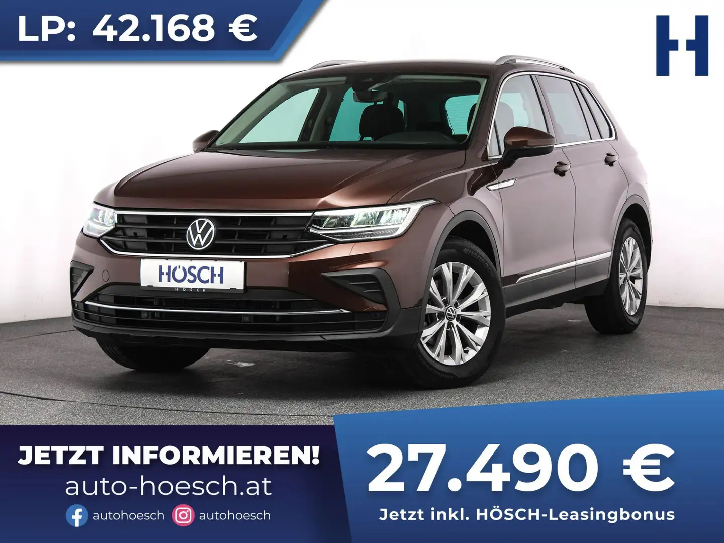 Volkswagen Tiguan TSI Life Aut. LED ASSISTENZ CARPLAY++ Bruin - 1