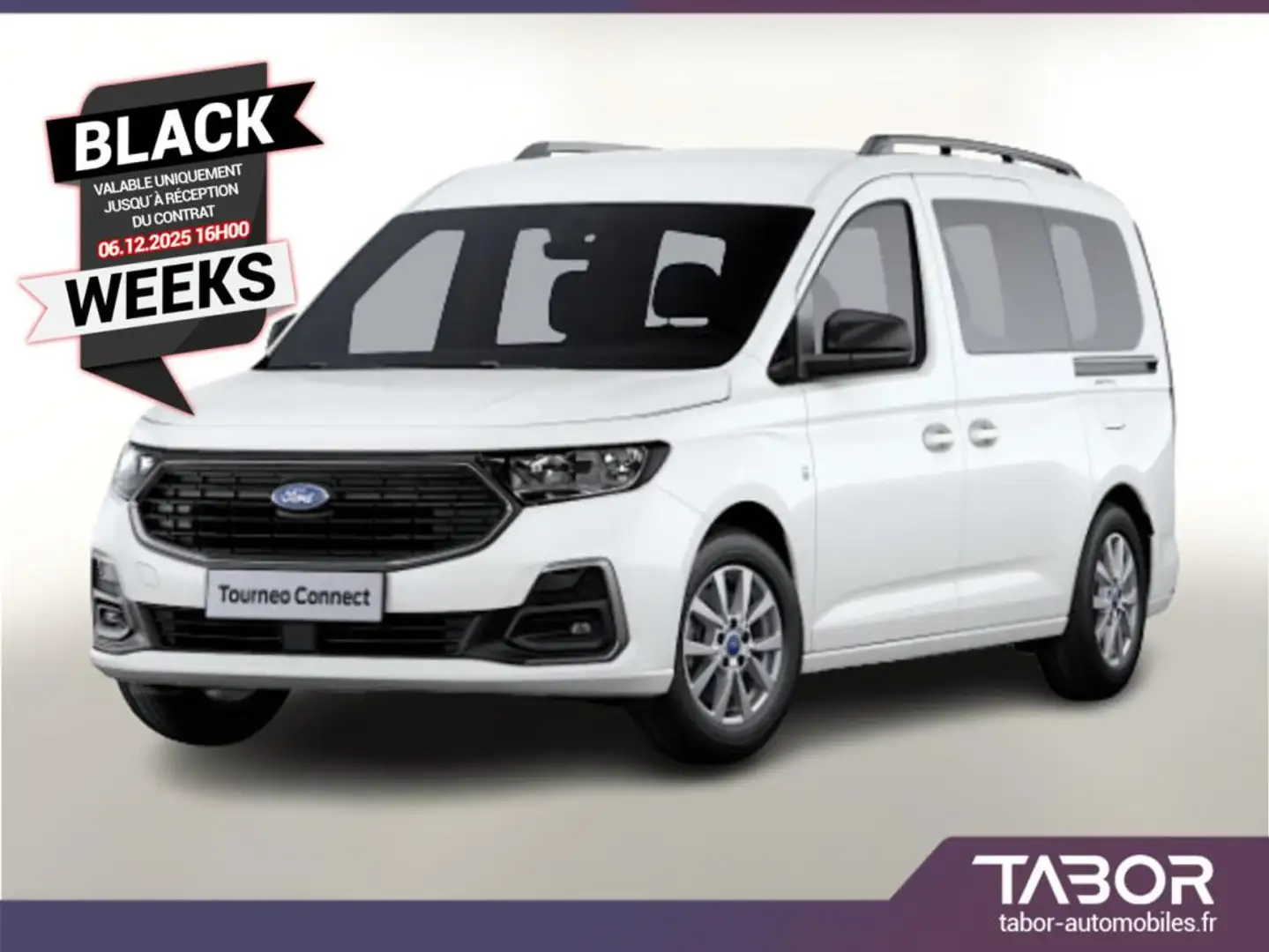 Ford Tourneo Connect Grand TDCi 122 Tit Aut LED Blanc - 1