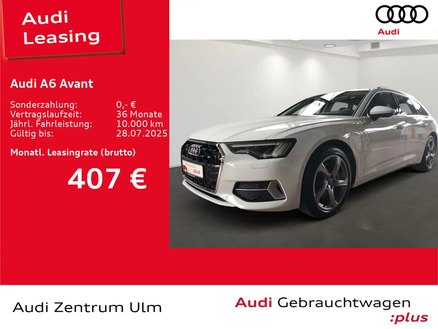 Audi A6 advanced 45 TFSI qu. S tronic AHK R-KAM Weiß - 1