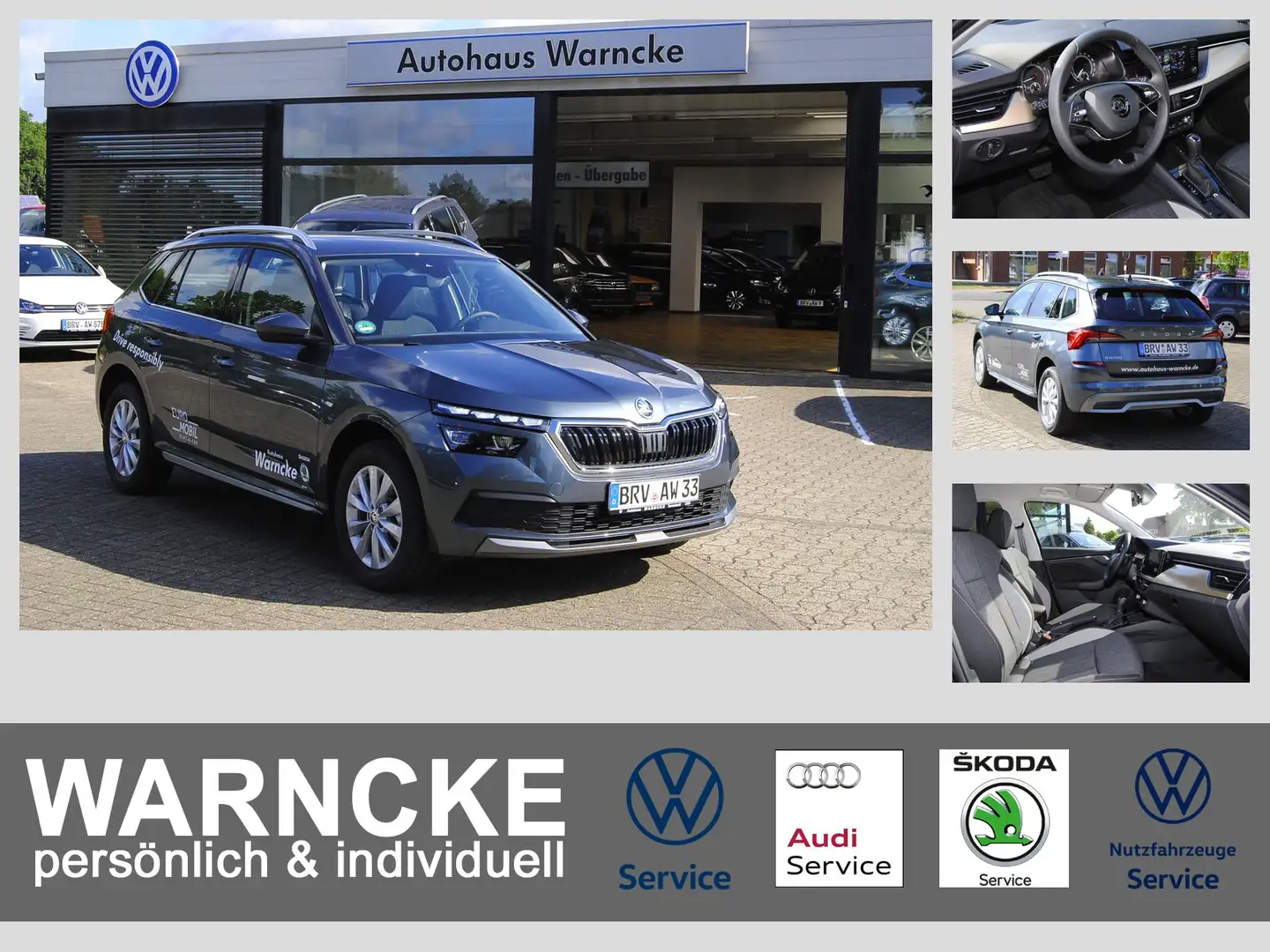 Skoda Kamiq 1.0 TSI Style DSG LED SHZ PDC GRA Anschl.-Ga Grau - 1