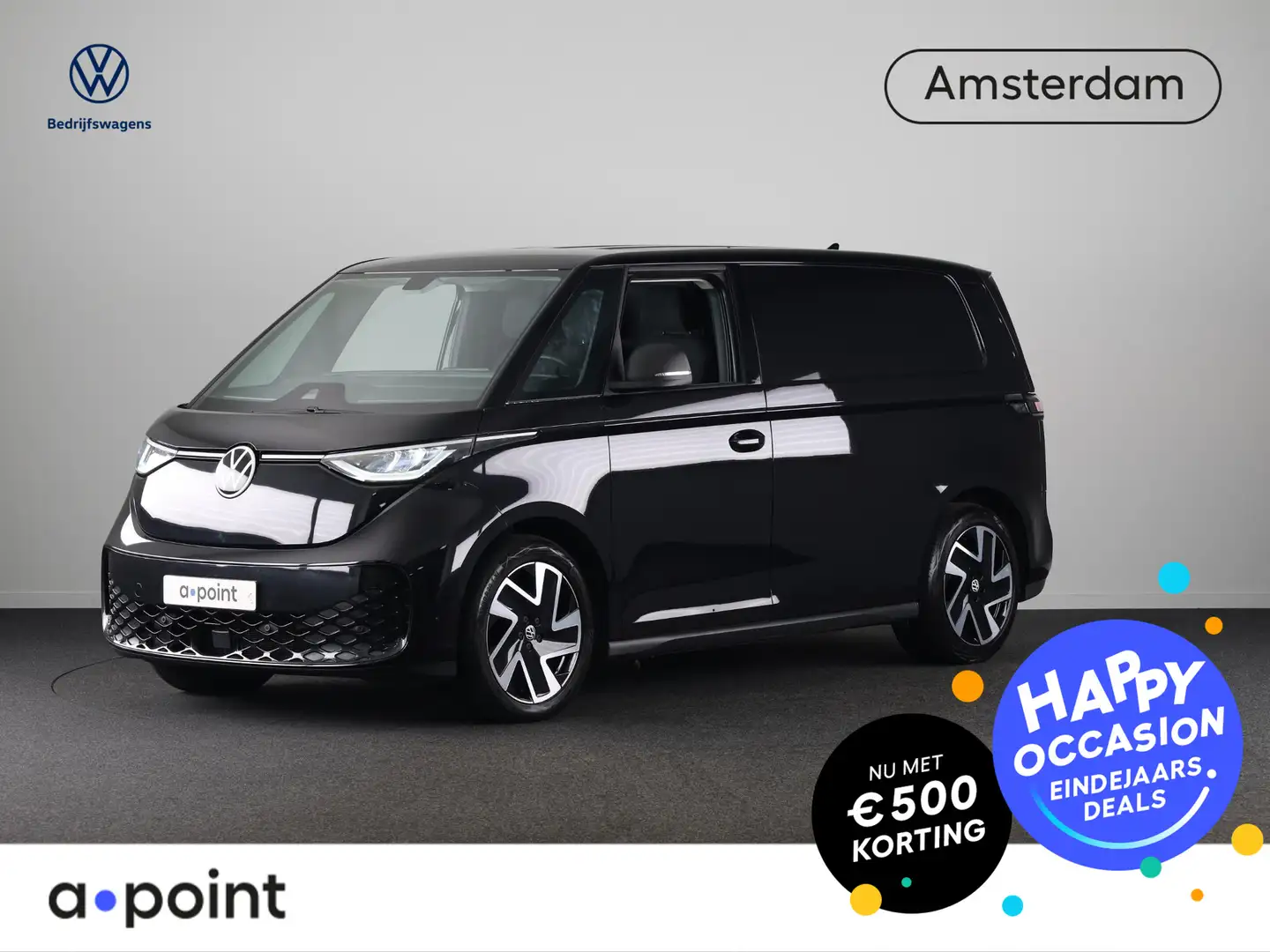 Volkswagen ID. Buzz Cargo 77 kWh 204PK | Navigatie | Trekhaak | Verwarmde vo Zwart - 1