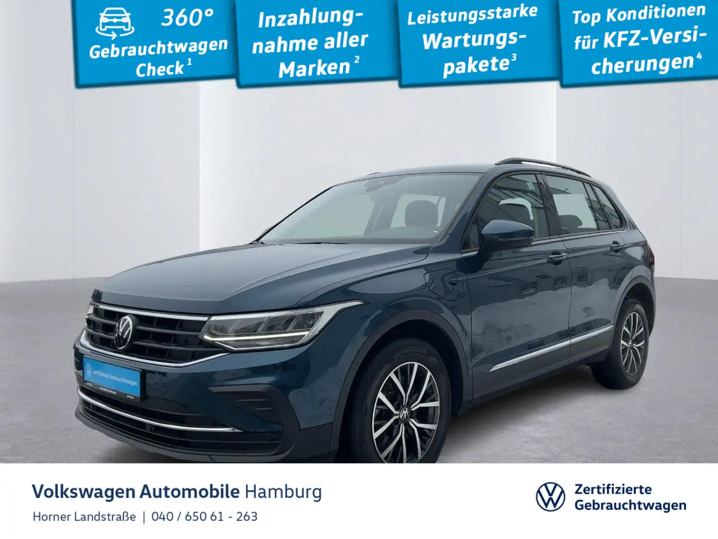 Volkswagen Tiguan eHybrid Life 1.4 TSI DSG Sitzheizung PDC Blau - 1