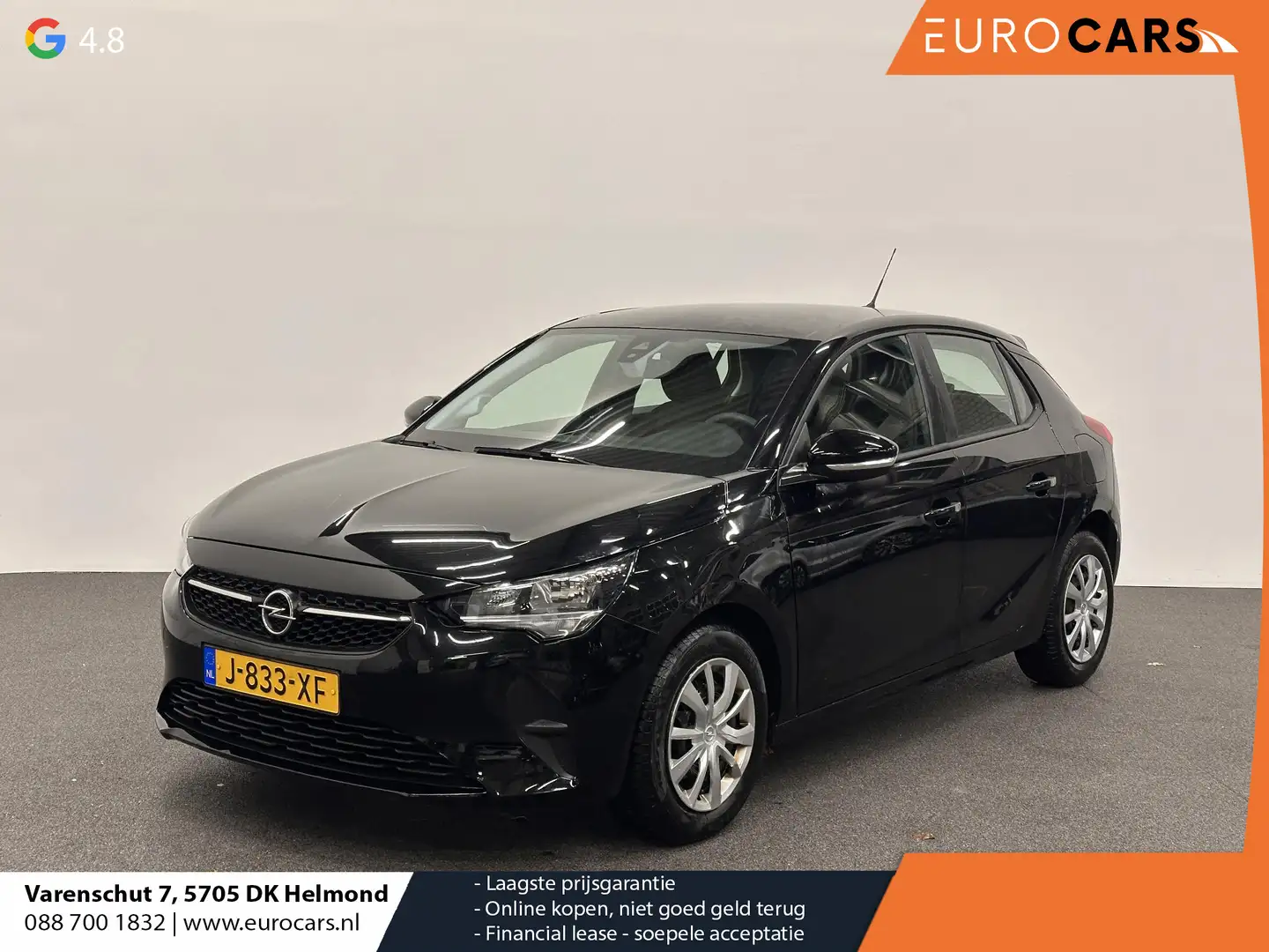 Opel Corsa 1.2 Edition Airco Carplay Navi Cruise Control NL A Schwarz - 1