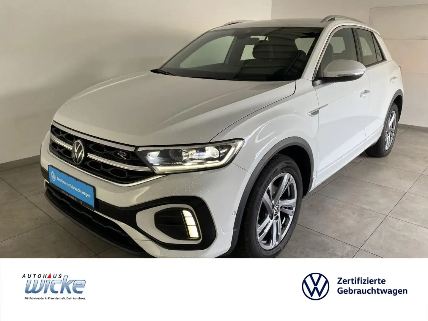 Volkswagen T-Roc 1.5 TSI R-Line NAVI KLIMA AHK LED PDC TELEFO Weiß - 1