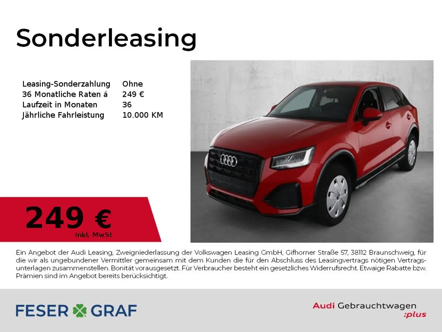 Audi Q2 adv. 35 TDI S-tronic - Tempomat - LED - AHK Rot - 1