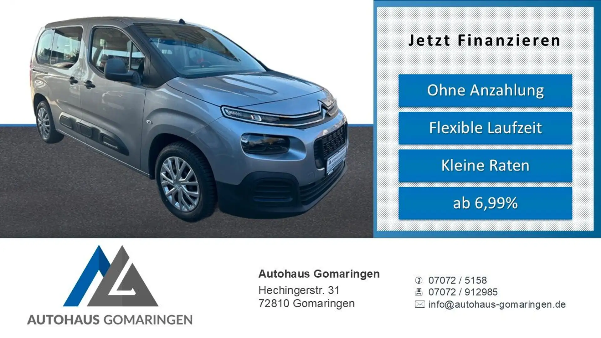 Citroen Berlingo Live M*Klima*TÜV Neu*Ganzjahr*FES*BC* Grau - 1