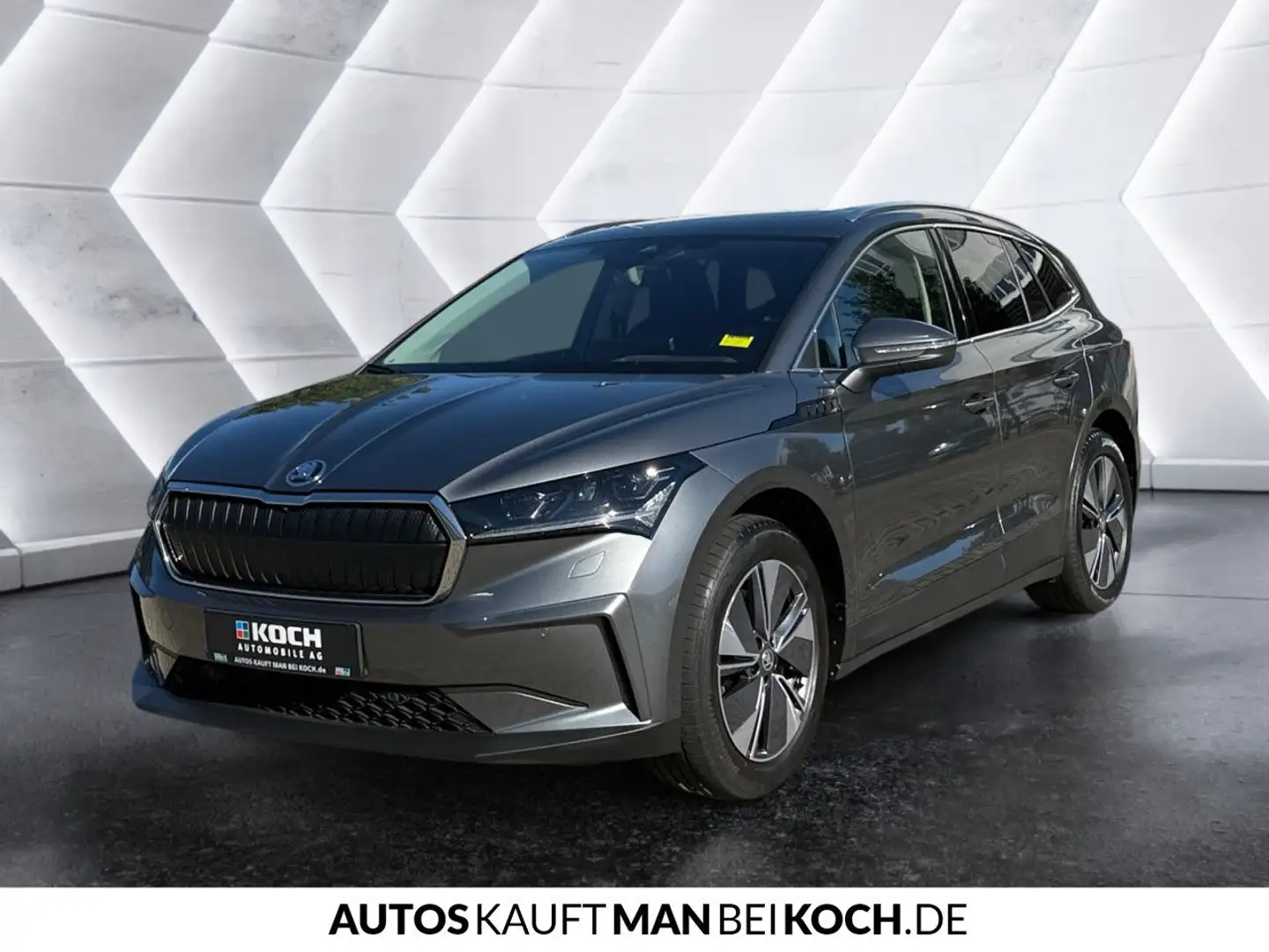Skoda Enyaq iV 80 LEDER PANO AHK MATRIX HUD WÄRMEPUMPE Grau - 2