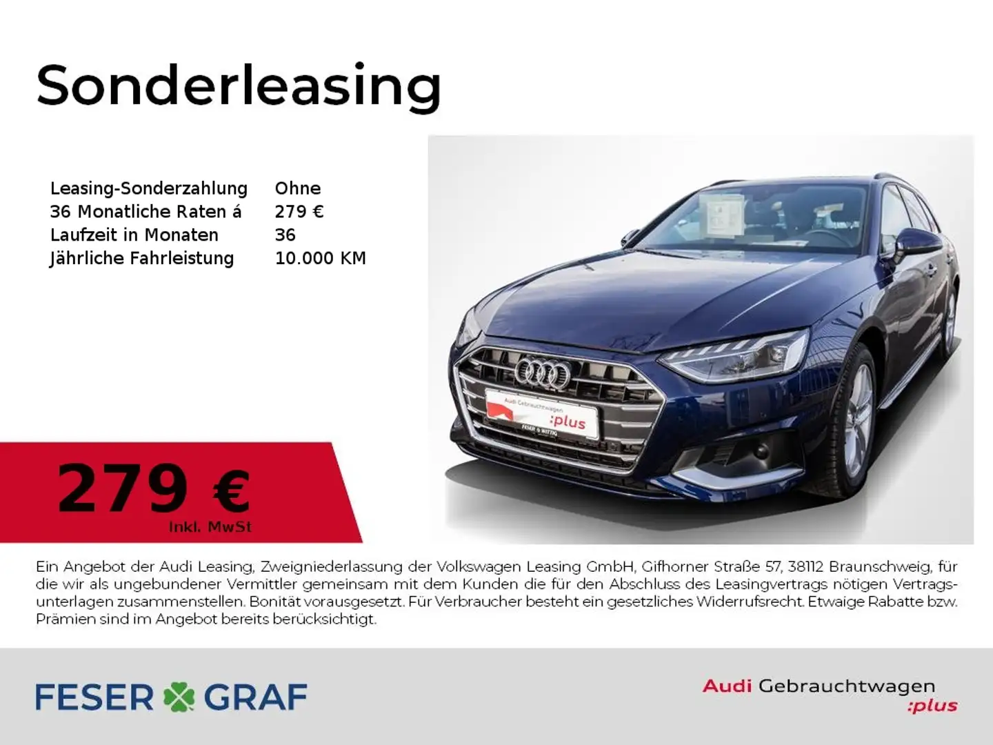 Audi A4 Avant 40 TDI S tronic,LED,Pano,Leder,ACC,Kame Blau - 1
