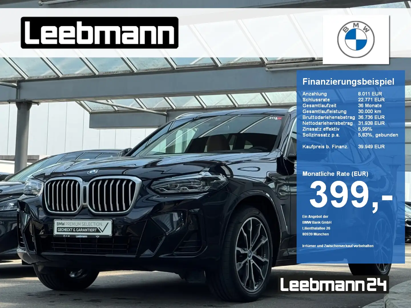 BMW X3 xDrive30e M-Sportpaket AHK 2 JAHRE GARANTIE Nero - 1