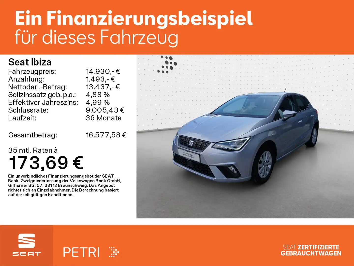 SEAT Ibiza Style 1.0 TSI*LED*SHZ*FullLink*PDC*GRA*Pri Silber - 2