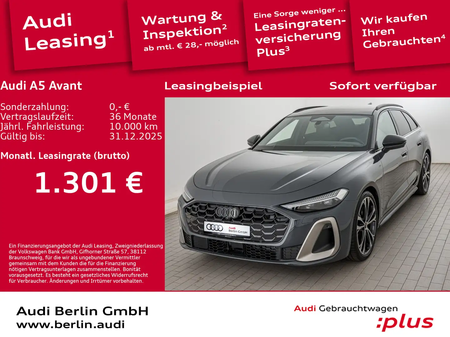 Audi A5 e-hybrid quattro S tronic Grau - 1