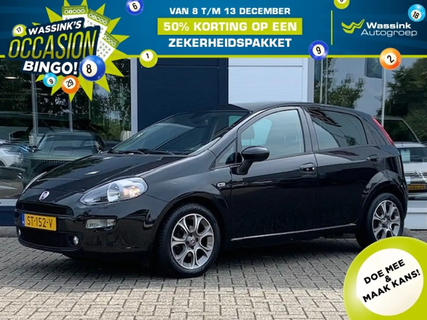 Fiat Punto 0.9 TwinAir Turbo 100pk 5-drs Sempre | Navigatie | Negro - 1