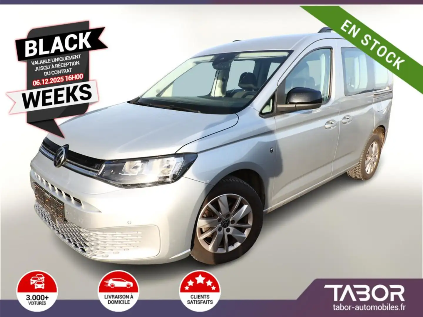 Volkswagen Caddy 2.0 TDI 102 Life GPS ACC Cam Argent - 1