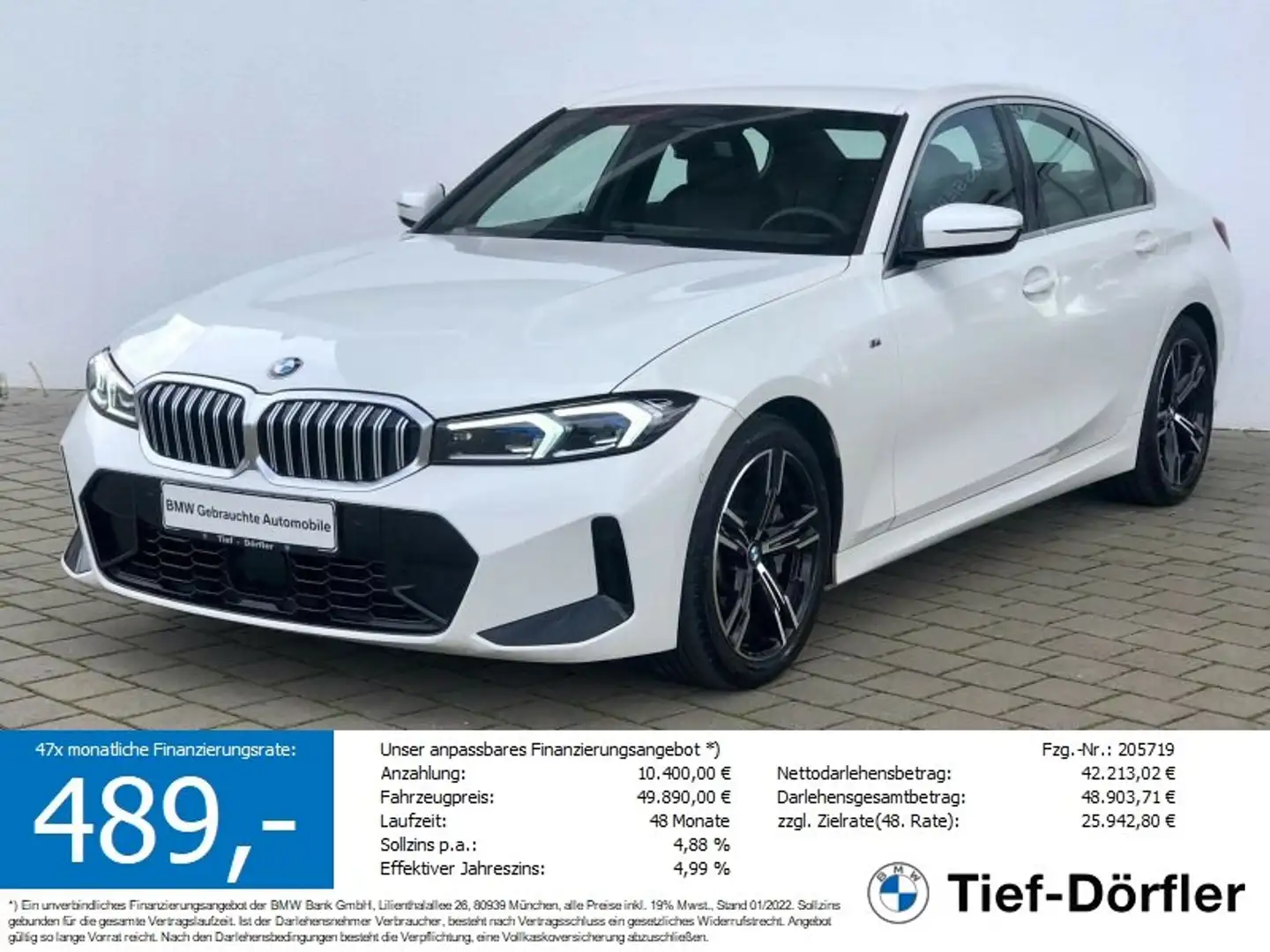 BMW 330 d SAG M Sport LED+/hk/AKUSTIK/CAM/MEMO/AMBI Weiß - 1