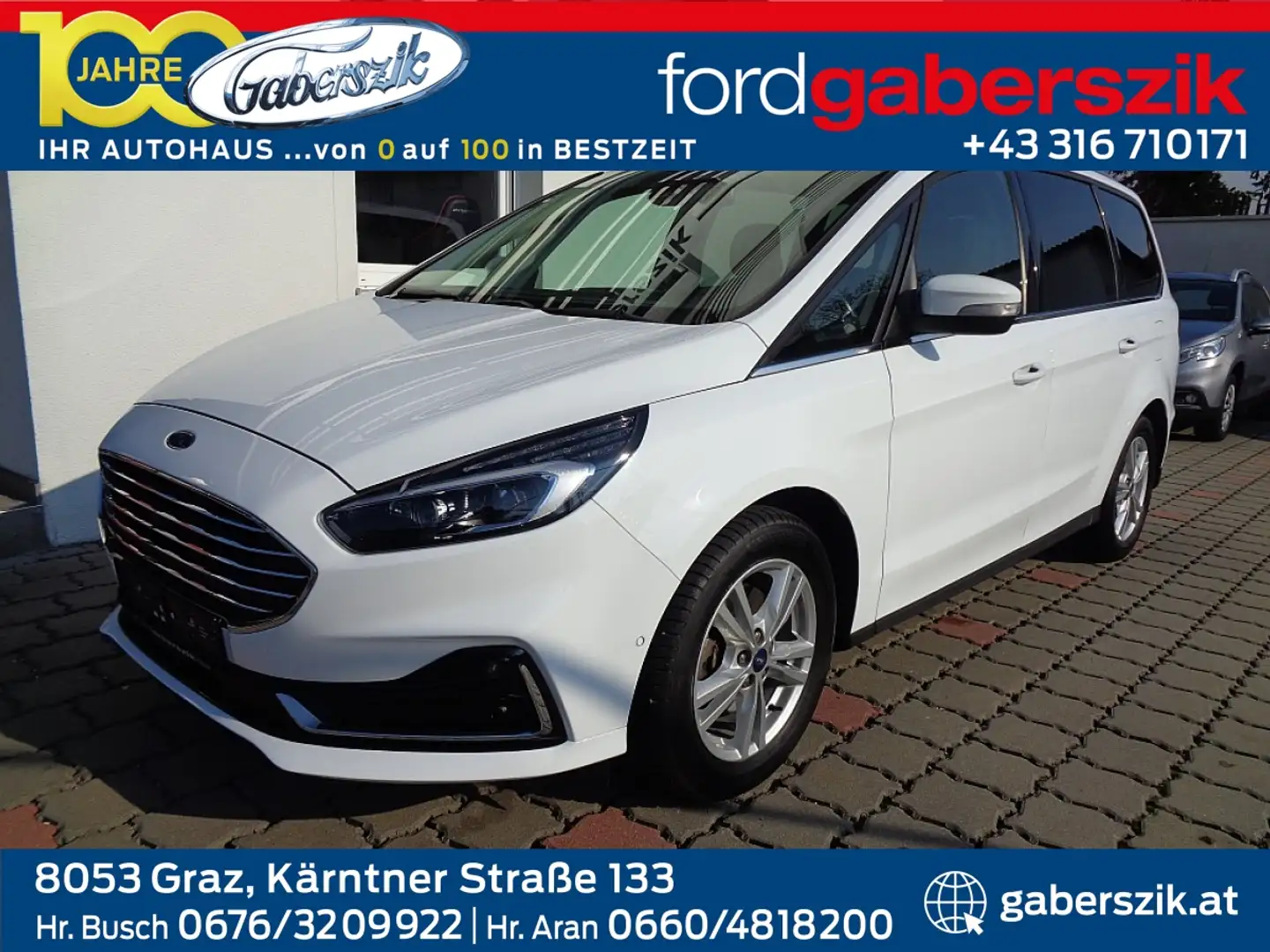 Ford Galaxy 2,5 Duratec Hybrid Titanium Aut. Weiß - 1