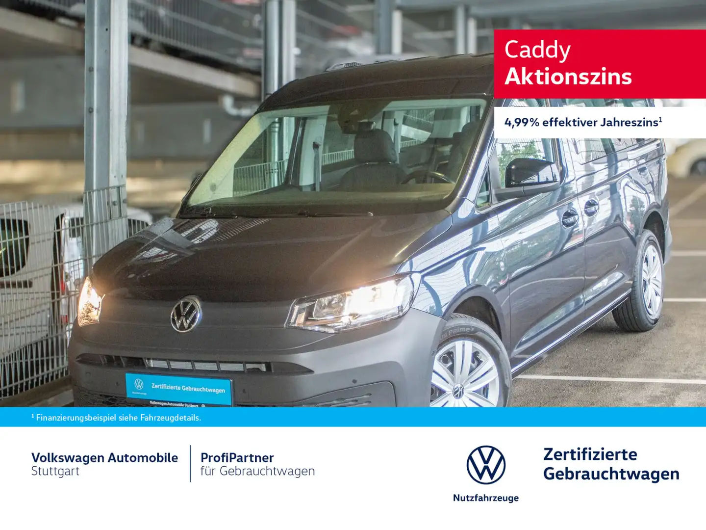 Volkswagen Caddy DSG 2.0 TDI Euro 6e Navi ACC AHK Blau - 1