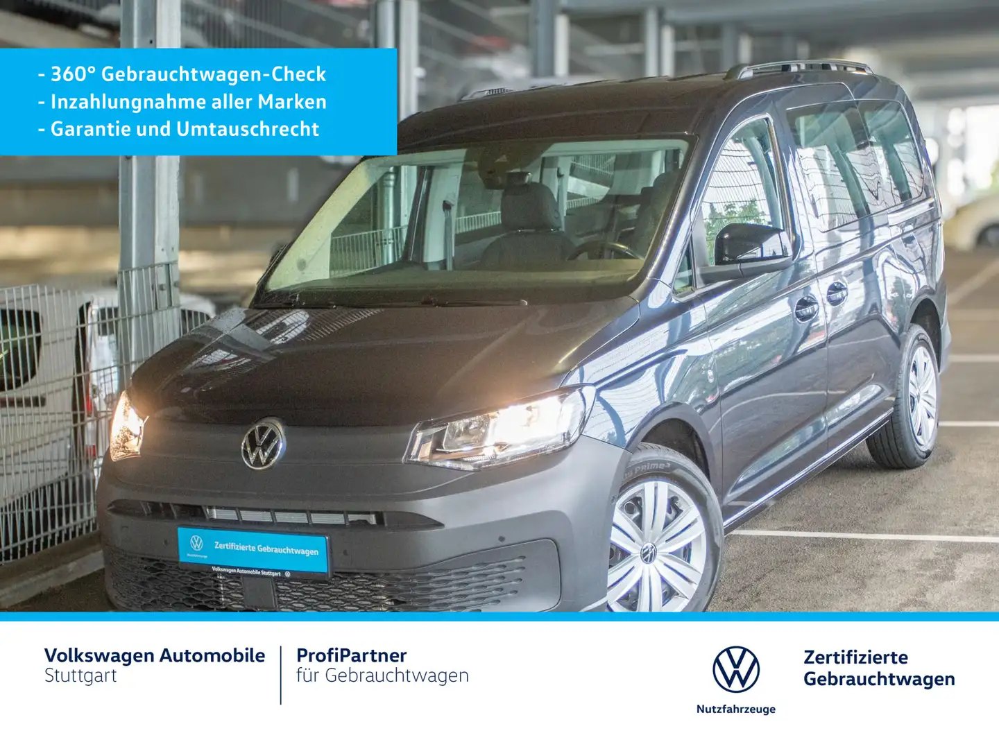 Volkswagen Caddy DSG 2.0 TDI Euro 6e Navi ACC AHK Blau - 2