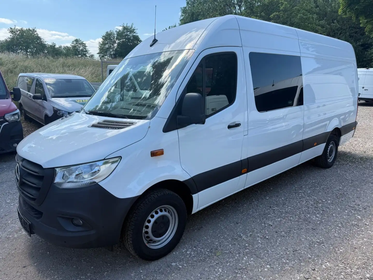 Mercedes-Benz Sprinter Mixto 317 Maxi L3 6Sitze SH Kamera ISRI Weiß - 1