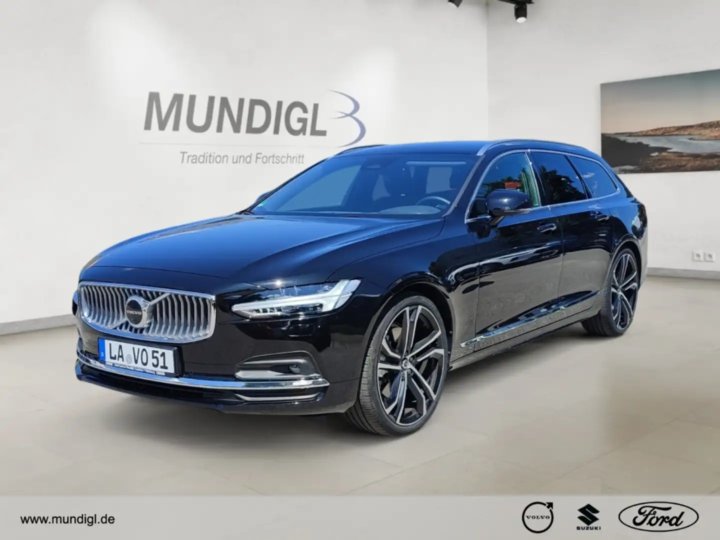 Volvo V90 Plus Bright B4 NAVI STHZ LEDER 390°RFK KISI LRH SH Schwarz - 1