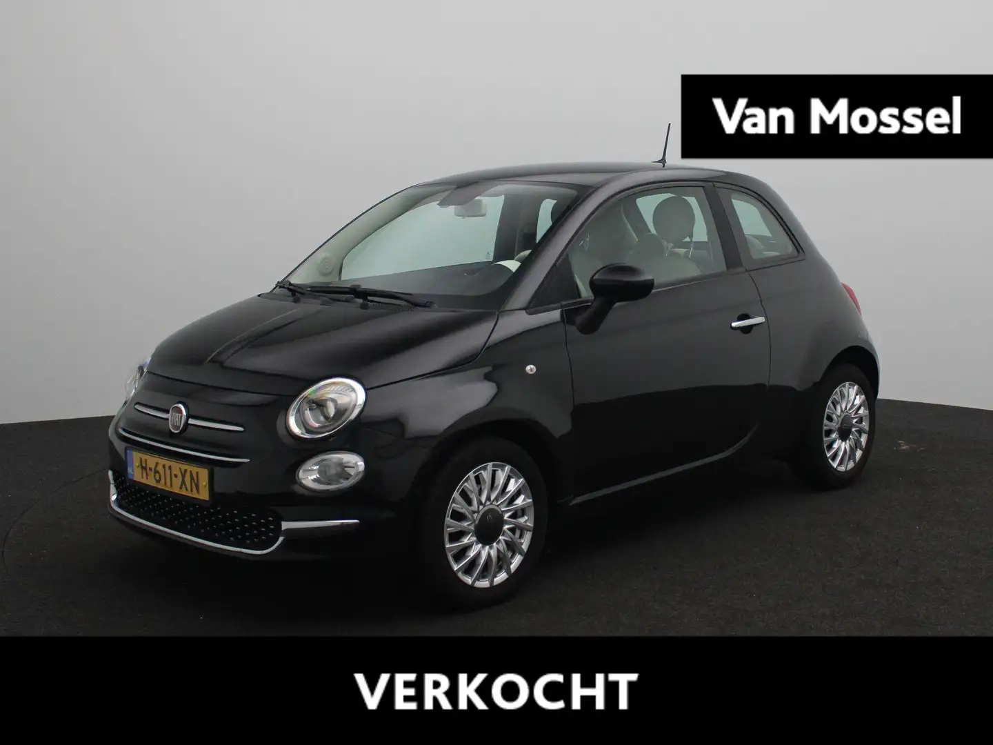 Fiat 500 1.0 Hybrid Lounge | Navigatie | Cruise control | P Zwart - 1