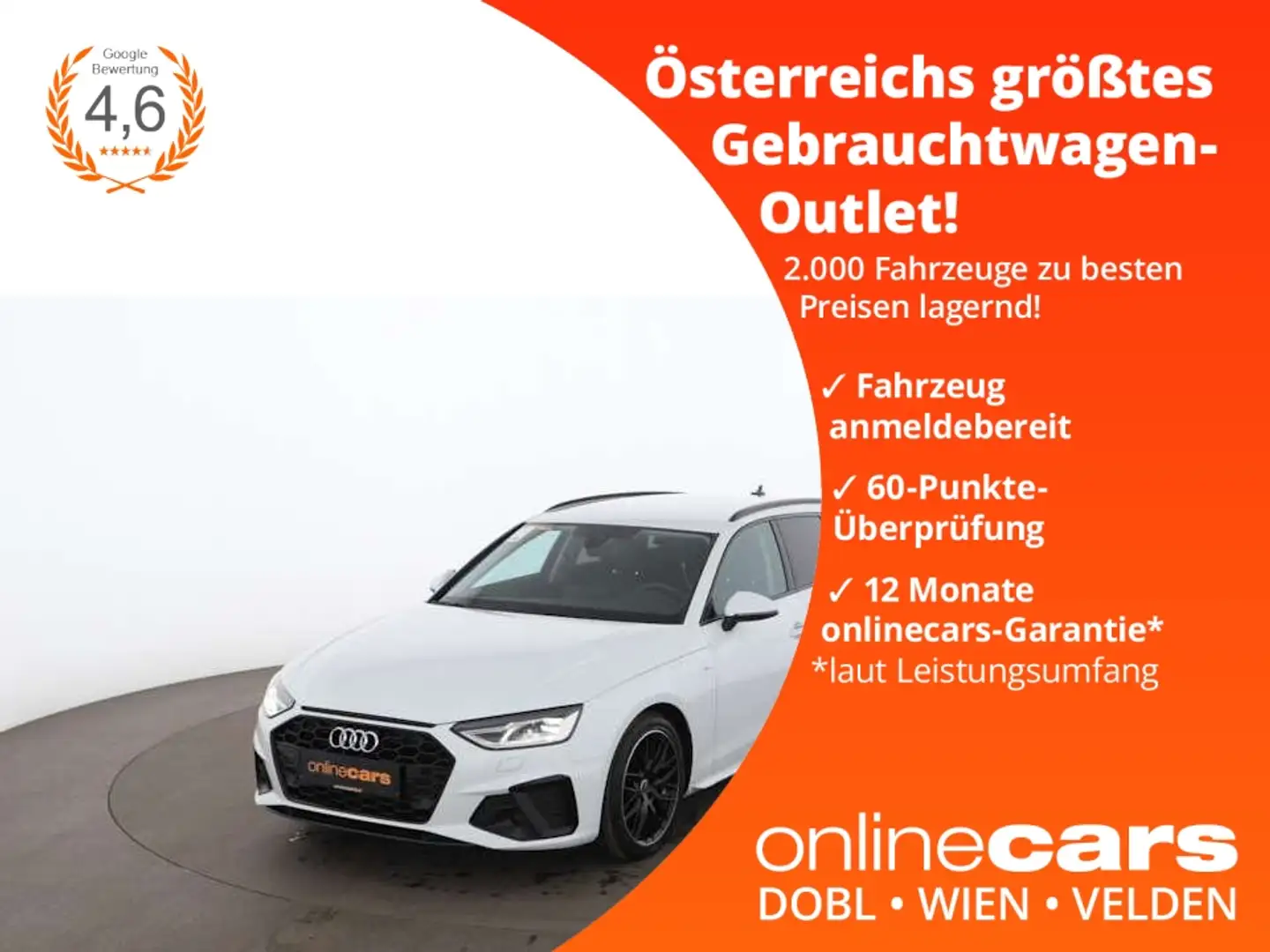 Audi A4 Avant 35 TDI S-Line Aut LED RADAR NAVI LEDER Weiß - 1