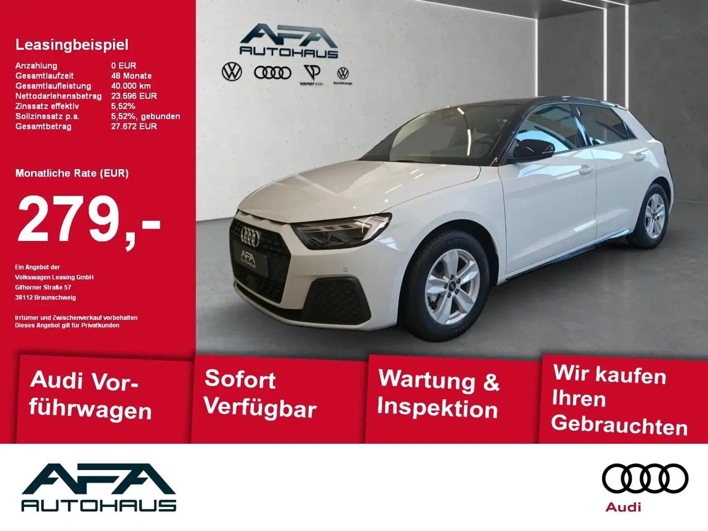 Audi A1 Sportback 25 TFSI S tr. LED*Smart.Int*PDC*SHZ Weiß - 1