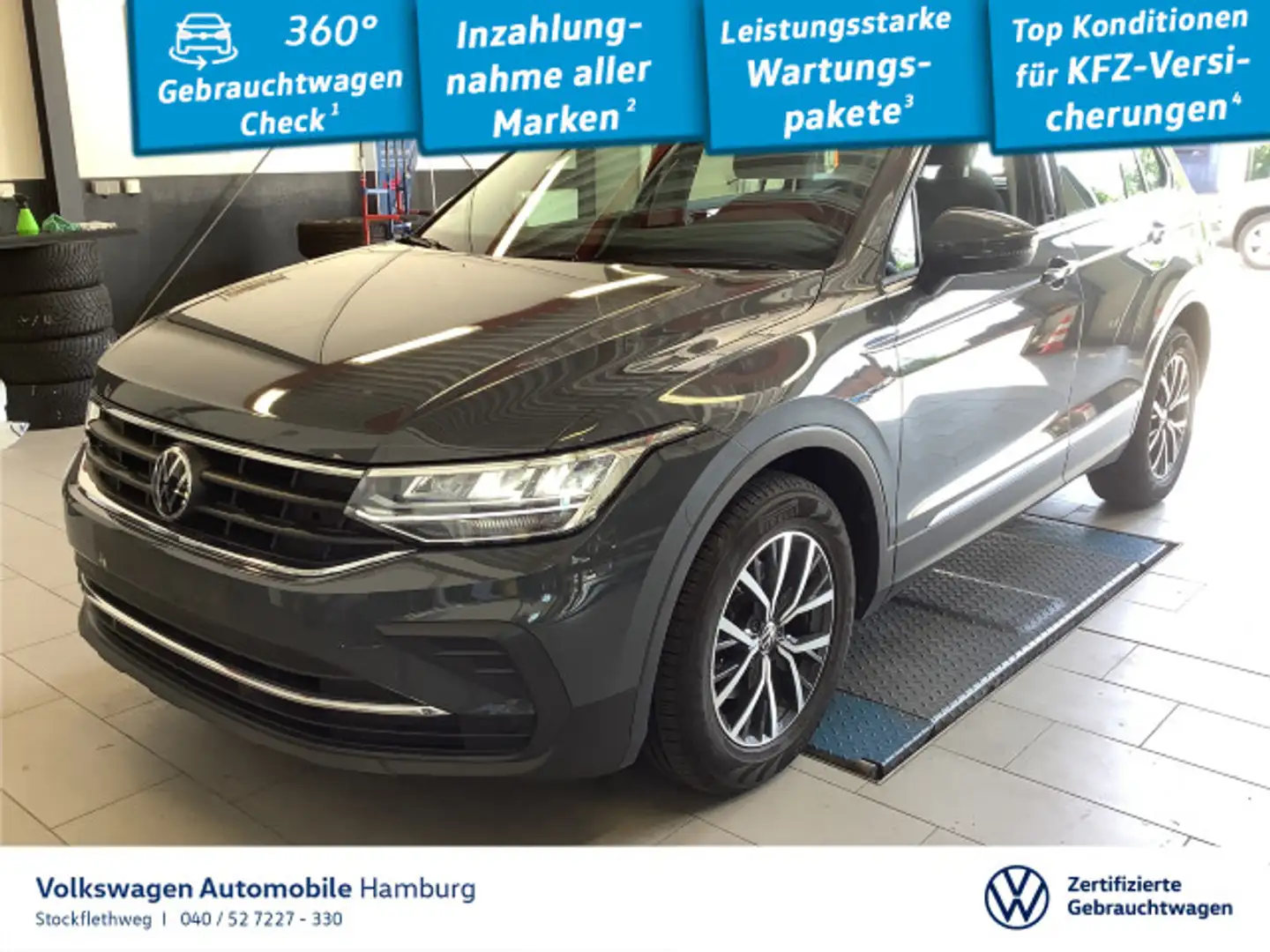 Volkswagen Tiguan 1.5 TSI Life DSG Navi Sitzhzg LED ACC Gris - 1