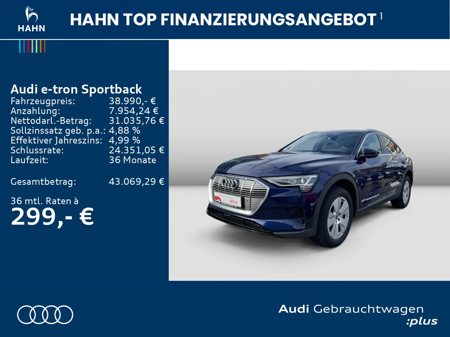 Audi e-tron 55 quattro Navi LED CAM Sitzh Синий - 2