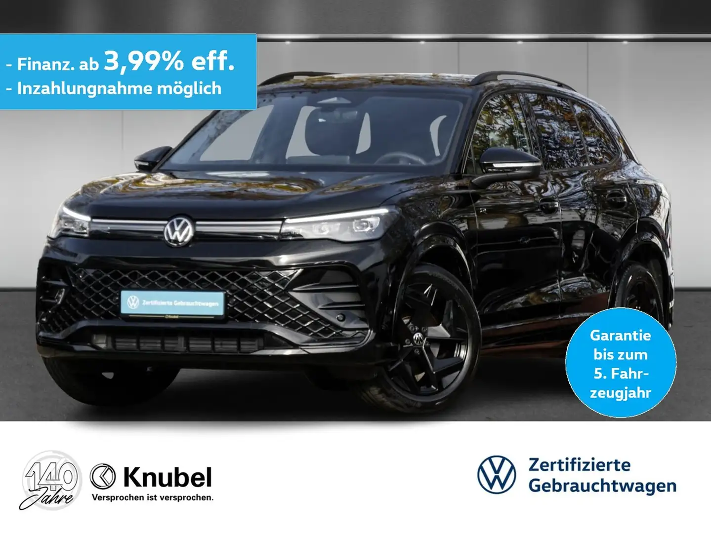 Volkswagen Tiguan R-Line 2.0 TDI DSG LED+ Navi AHK Head-up Keyles... Schwarz - 1