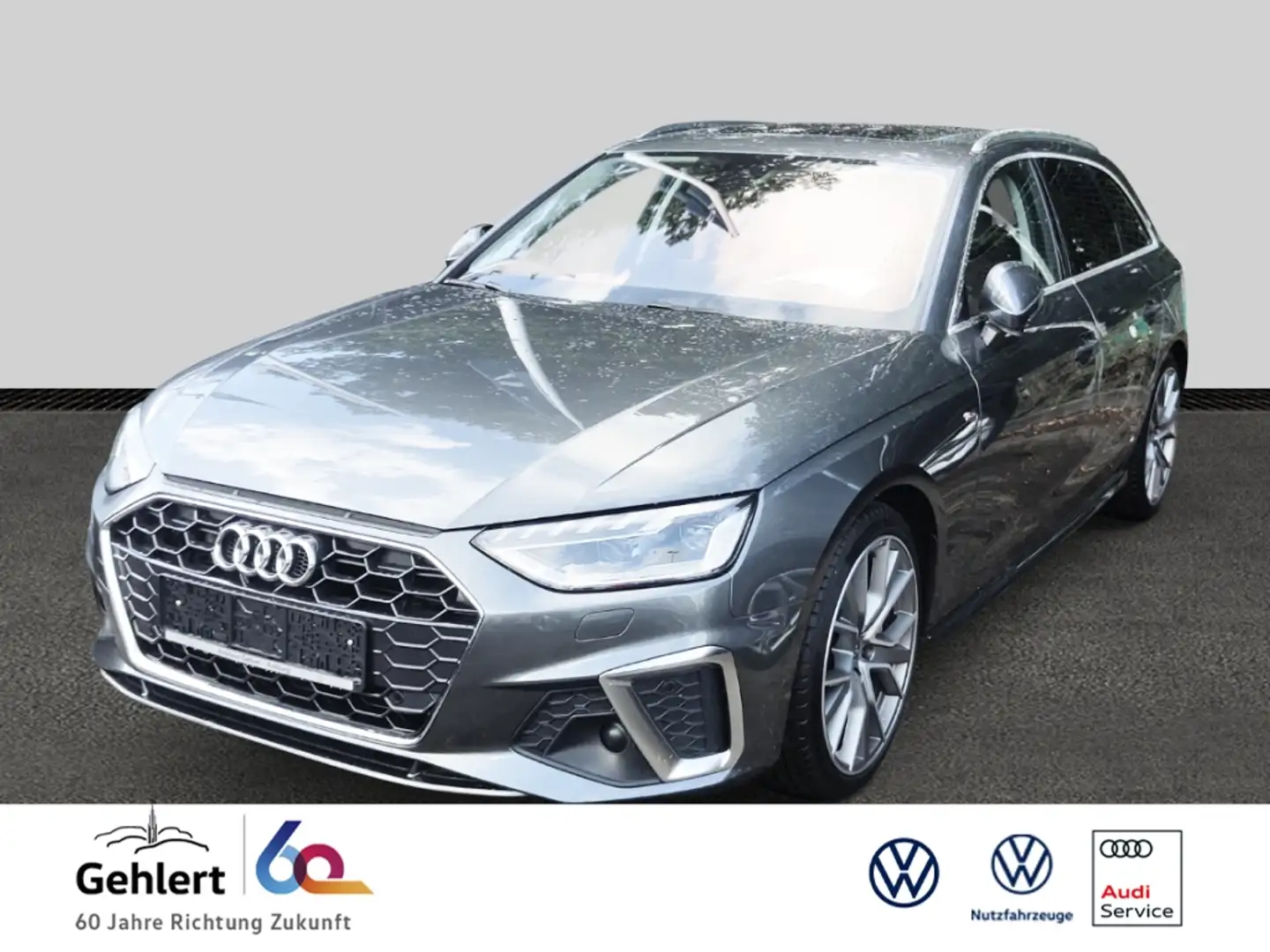 Audi A4 Avant S line 40 TDI HUD StandHZG AHK-klappbar El. Grau - 1