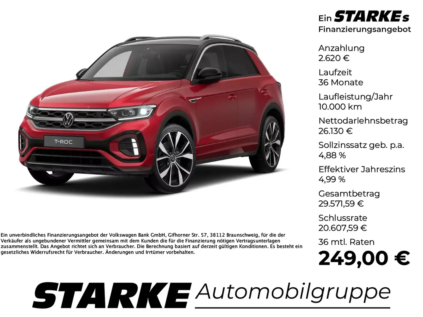 Volkswagen T-Roc 1.5 TSI R-Line Rot - 1