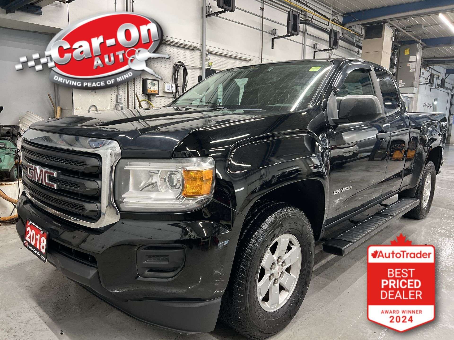 Black 2018 GMC Canyon Extended Cab LB 4WD Pickup Truck Four-Wheel Drive Automatic