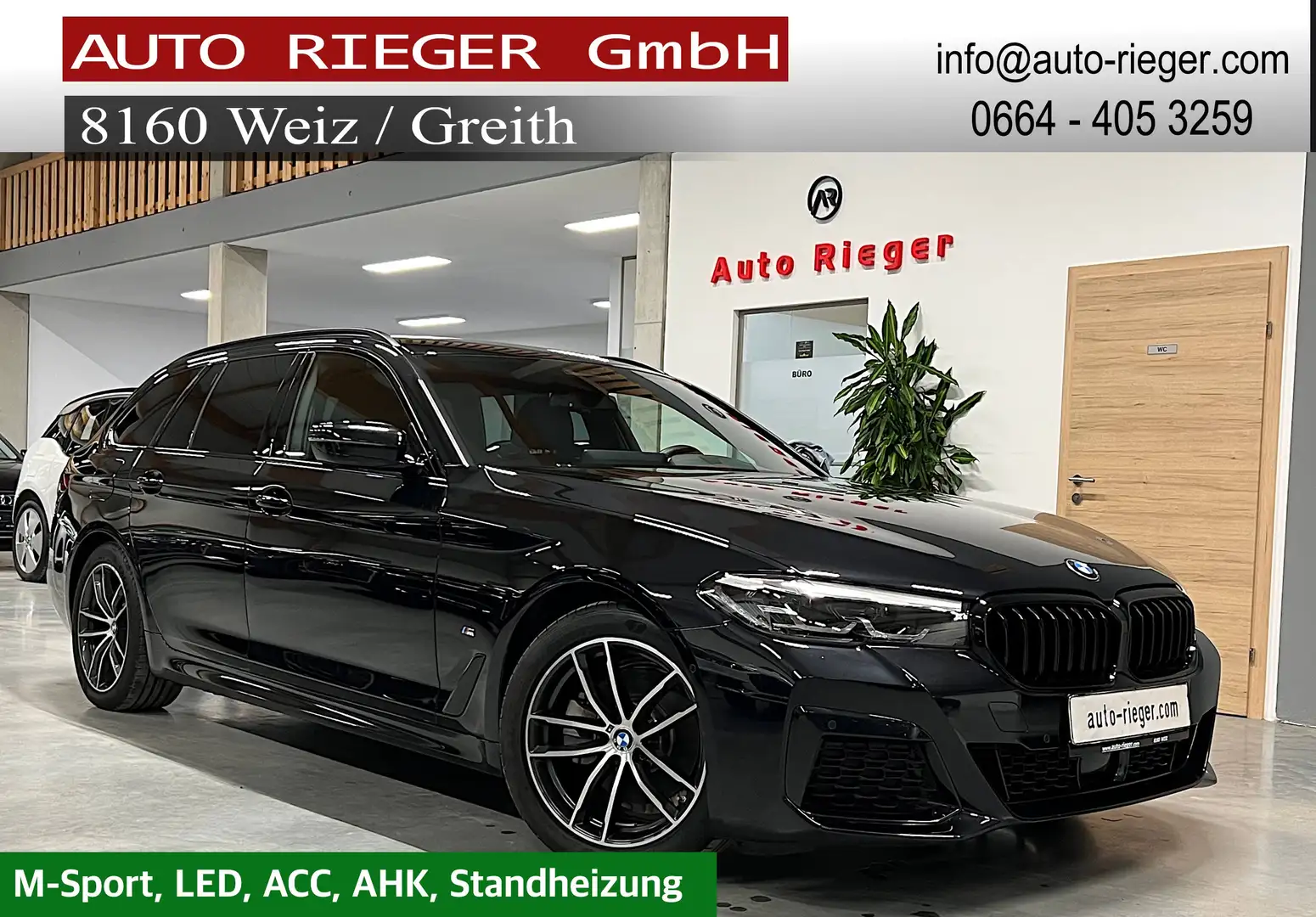 BMW 520 520 d xDrive M Sport AHK, Kamera, ACC Noir - 1